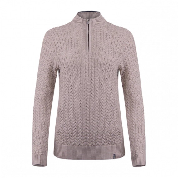 Пуловер женский KJUS Cashmere Luxe Half-Zip Sand Melange/Bone White